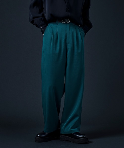 Ellno Loset（エルノロゼット）の「2タックトラウザーズパンツ（スラックス・メンズ・ブラック/チャコールグレー/ブルーグリーン・MEDIUM/LARGE）」の17枚目の写真