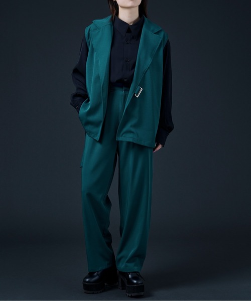 Ellno Loset（エルノロゼット）の「2タックトラウザーズパンツ（スラックス・メンズ・ブラック/チャコールグレー/ブルーグリーン・MEDIUM/LARGE）」の21枚目の写真