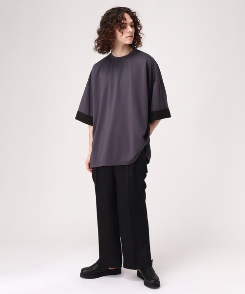 tk.TAKEO KIKUCHI（ティーケータケオキクチ）の「◆サテンワイドストレートカーゴパンツ（その他パンツ・メンズ・ブラック/ベージュ・02/03）」の15枚目の写真