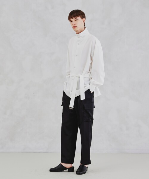 tk.TAKEO KIKUCHI（ティーケータケオキクチ）の「◆サテンワイドストレートカーゴパンツ（その他パンツ・メンズ・ブラック/ベージュ・02/03）」の19枚目の写真