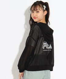 ◆【FILA】コラボ フード付透けブルゾン