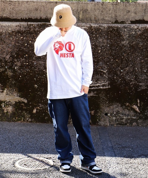 NESTA BRAND(ネスタブランド)の「JPN加工ベーシックロゴロンT(Tシャツ/カットソー・メンズ・ホワイト・S/M/L/XL/XXL)」の3枚目の写真