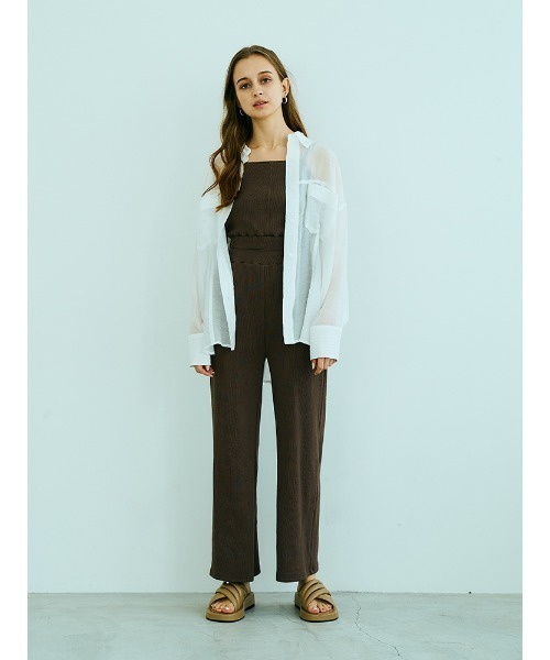 ENVYM（アンビー）の「ナローストラップＡＩＯ（つなぎ/オールインワン・レディース・ブラック/ベージュ/ブラウン・FREE）」の20枚目の写真