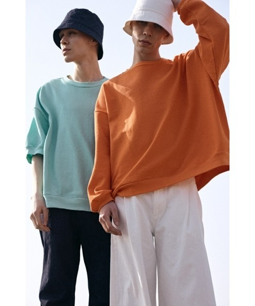 WhoWhat（フーワット）の「5X CUT-SEW <LONG>（Tシャツ/カットソー・メンズ・ブラック/オレンジ/ミント・FREE）」の5枚目の写真