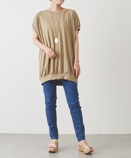 BEARDSLEY（ビアズリー）の「ギャザープルオーバー（Tシャツ/カットソー・レディース・ベージュ/パープル・FREE）」の3枚目の写真