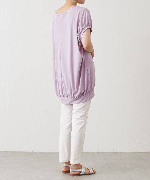 【BEARDSLEY ビアズリー】ベージュ　トップス　カットソー　プルオーバー BEARDSLEY（ビアズリー）の「ギャザープルオーバー（Tシャツ