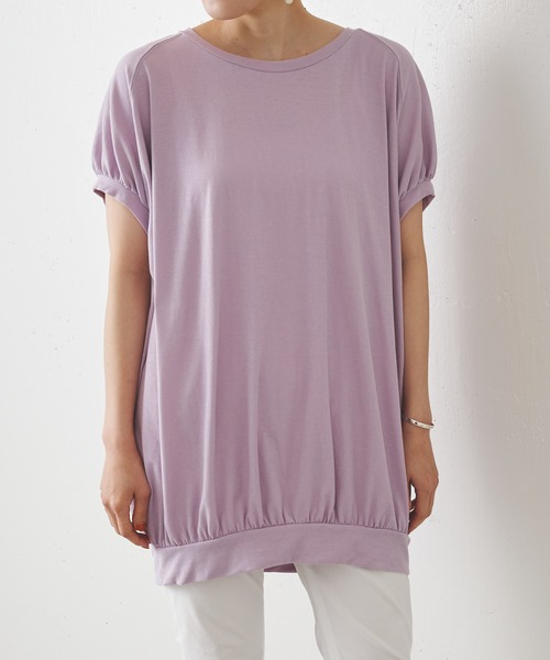 BEARDSLEY（ビアズリー）の「ギャザープルオーバー（Tシャツ/カットソー・レディース・ベージュ/パープル・FREE）」の11枚目の写真