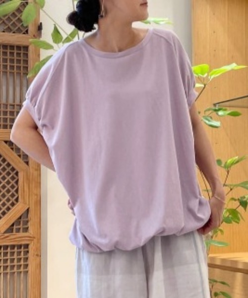 BEARDSLEY（ビアズリー）の「ギャザープルオーバー（Tシャツ/カットソー・レディース・ベージュ/パープル・FREE）」の13枚目の写真