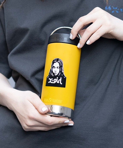 X-girl（エックスガール）の「X-girl × KLEAN KANTEEN FACE/エックスガール×クリーンカンティーン　インストレート/コラボボトル/12oz(355ml)/カフェキャップ（グラス/マグカップ/タンブラー・レディース・ブラック/パープル/イエロー・ONE SIZE）」の3枚目の写真