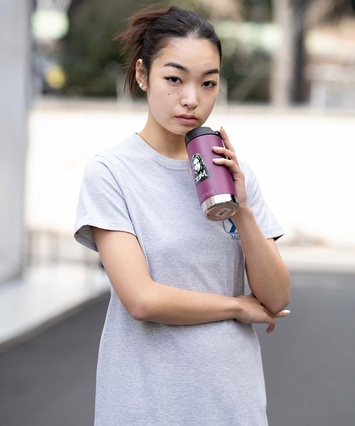 X-girl（エックスガール）の「X-girl × KLEAN KANTEEN FACE/エックスガール×クリーンカンティーン　インストレート/コラボボトル/12oz(355ml)/カフェキャップ（グラス/マグカップ/タンブラー・レディース・ブラック/パープル/イエロー・ONE SIZE）」の8枚目の写真