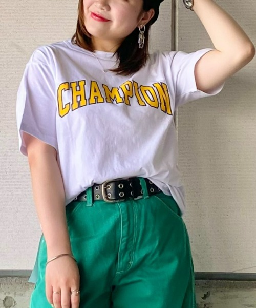 Champion（チャンピオン）の「【Champion】カレッジＴシャツ（Tシャツ/カットソー・メンズ・ネイビー/イエロー/ホワイト・M/XL/L）」の2枚目の写真