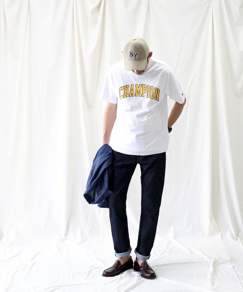 Champion（チャンピオン）の「【Champion】カレッジＴシャツ（Tシャツ/カットソー・メンズ・ネイビー/イエロー/ホワイト・M/XL/L）」の13枚目の写真