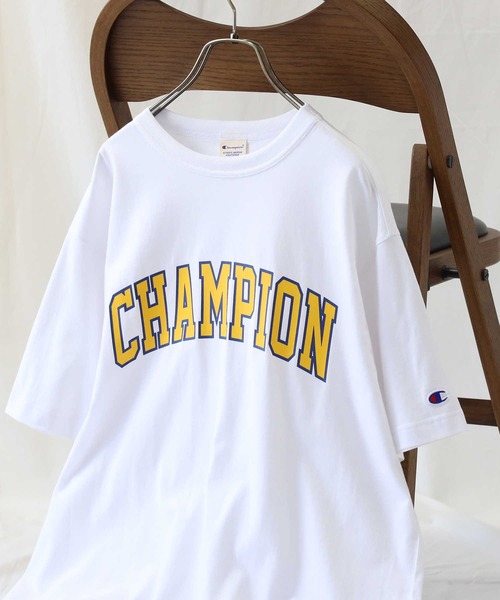 Champion（チャンピオン）の「【Champion】カレッジＴシャツ（Tシャツ/カットソー・メンズ・ネイビー/イエロー/ホワイト・M/XL/L）」の9枚目の写真