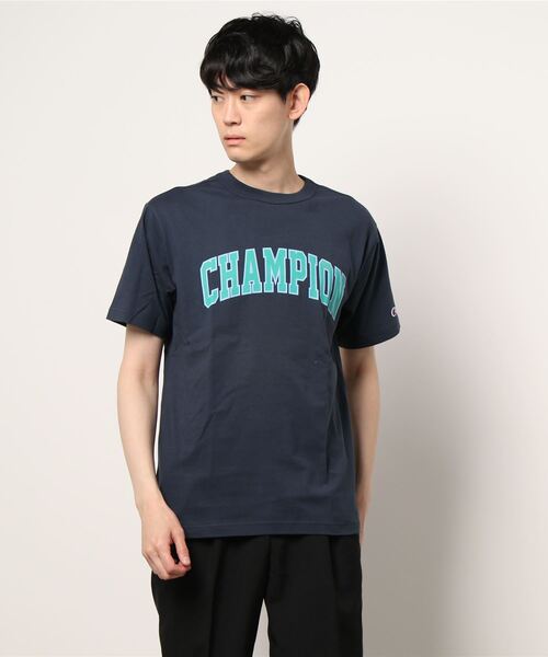 Champion（チャンピオン）の「【Champion】カレッジＴシャツ（Tシャツ/カットソー・メンズ・ネイビー/イエロー/ホワイト・M/XL/L）」の7枚目の写真
