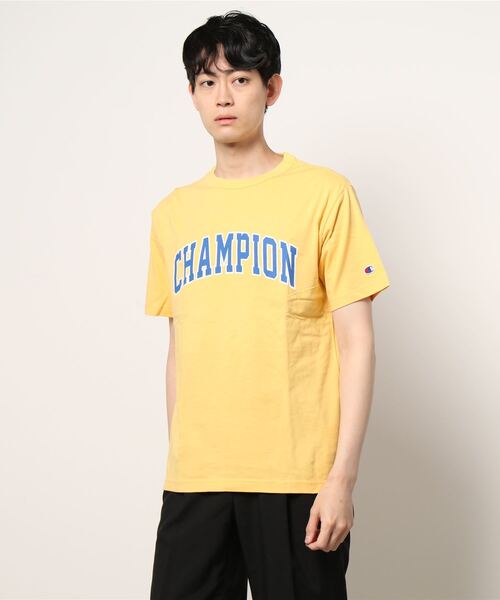 Champion（チャンピオン）の「【Champion】カレッジＴシャツ（Tシャツ/カットソー・メンズ・ネイビー/イエロー/ホワイト・M/XL/L）」の6枚目の写真