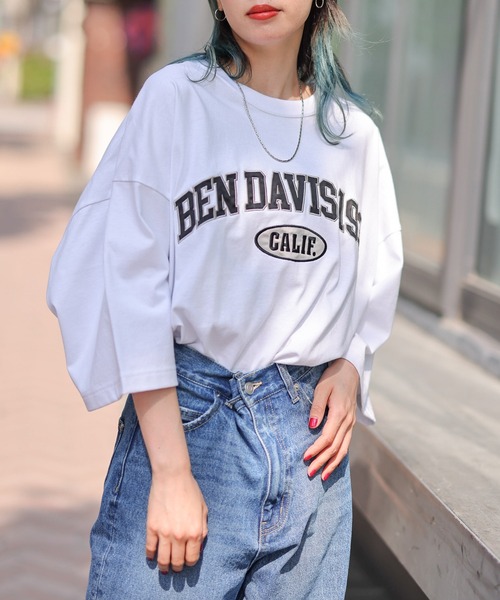 WEGO(ウィゴー)の「∴WEGO/別注ベンデイビスカレッジBIG半袖Tシャツ(Tシャツ/カットソー・メンズ・ネイビー/ダークグリーン/ホワイト系その他/ホワイト・MEDIUM/LARGE)」の17枚目の写真