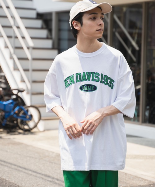 WEGO(ウィゴー)の「∴WEGO/別注ベンデイビスカレッジBIG半袖Tシャツ(Tシャツ/カットソー・メンズ・ネイビー/ダークグリーン/ホワイト系その他/ホワイト・MEDIUM/LARGE)」の18枚目の写真