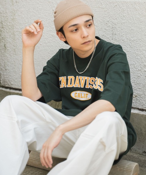 WEGO(ウィゴー)の「∴WEGO/別注ベンデイビスカレッジBIG半袖Tシャツ(Tシャツ/カットソー・メンズ・ネイビー/ダークグリーン/ホワイト系その他/ホワイト・MEDIUM/LARGE)」の16枚目の写真