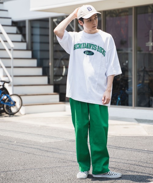 WEGO(ウィゴー)の「∴WEGO/別注ベンデイビスカレッジBIG半袖Tシャツ(Tシャツ/カットソー・メンズ・ネイビー/ダークグリーン/ホワイト系その他/ホワイト・MEDIUM/LARGE)」の14枚目の写真