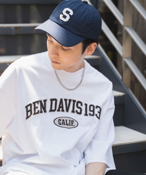 WEGO(ウィゴー)の「∴WEGO/別注ベンデイビスカレッジBIG半袖Tシャツ(Tシャツ/カットソー・メンズ・ネイビー/ダークグリーン/ホワイト系その他/ホワイト・MEDIUM/LARGE)」の8枚目の写真