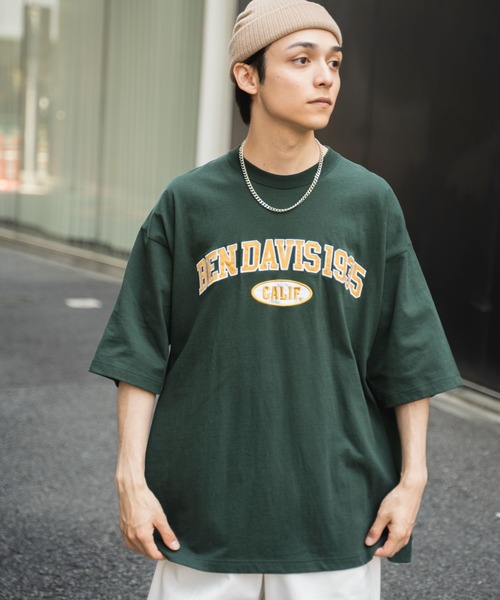 WEGO(ウィゴー)の「∴WEGO/別注ベンデイビスカレッジBIG半袖Tシャツ(Tシャツ/カットソー・メンズ・ネイビー/ダークグリーン/ホワイト系その他/ホワイト・MEDIUM/LARGE)」の6枚目の写真