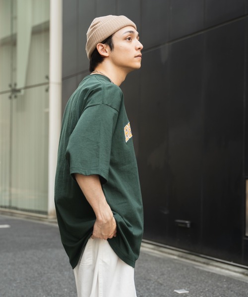 WEGO(ウィゴー)の「∴WEGO/別注ベンデイビスカレッジBIG半袖Tシャツ(Tシャツ/カットソー・メンズ・ネイビー/ダークグリーン/ホワイト系その他/ホワイト・MEDIUM/LARGE)」の5枚目の写真