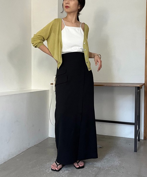 CAPRICIEUX LE'MAGE（カプリシューレマージュ）の「ワークラップ風スカート（スカート・レディース・ブラック/ベージュ・FREE）」の17枚目の写真