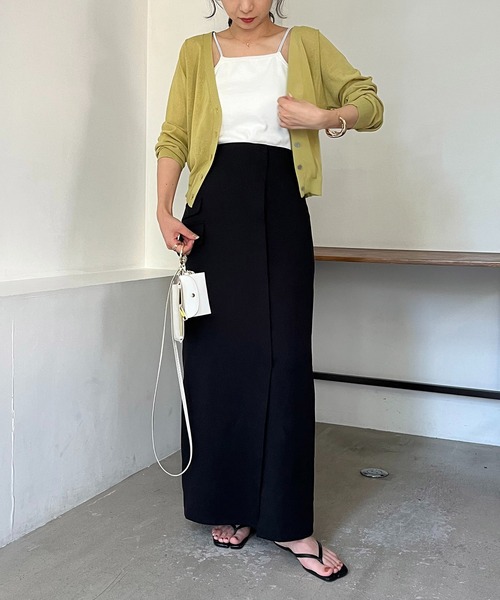 CAPRICIEUX LE'MAGE（カプリシューレマージュ）の「ワークラップ風スカート（スカート・レディース・ブラック/ベージュ・FREE）」の18枚目の写真