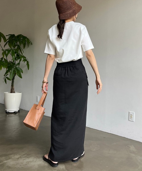 CAPRICIEUX LE'MAGE（カプリシューレマージュ）の「ワークラップ風スカート（スカート・レディース・ブラック/ベージュ・FREE）」の21枚目の写真