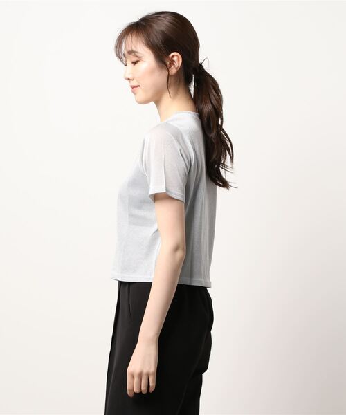 JUGLANS(ユグランス)の「☆ 圧倒的着回し力。ラメTEE 251328(Tシャツ/カットソー・レディース・イエロー/ブラック/シルバー・FREE)」の5枚目の写真