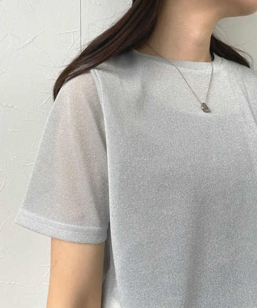 JUGLANS(ユグランス)の「☆ 圧倒的着回し力。ラメTEE 251328(Tシャツ/カットソー・レディース・イエロー/ブラック/シルバー・FREE)」の19枚目の写真