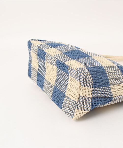 Green　Parks（グリーンパークス）の「・ギンガムチェックペーパーバッグ（トートバッグ・レディース・ブルー/グレー/ピンク・FREE）」の11枚目の写真