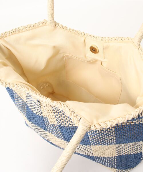 Green　Parks（グリーンパークス）の「・ギンガムチェックペーパーバッグ（トートバッグ・レディース・ブルー/グレー/ピンク・FREE）」の15枚目の写真