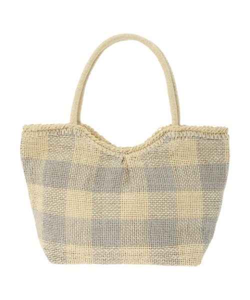 Green　Parks（グリーンパークス）の「・ギンガムチェックペーパーバッグ（トートバッグ・レディース・ブルー/グレー/ピンク・FREE）」の7枚目の写真