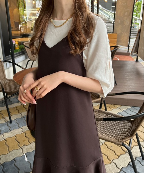 Ambre Ciel(アンブルシエル)の「2WAYショルダースリットトップス/【WEB/EC限定商品】(Tシャツ/カットソー・レディース・ブラック/オフホワイト/ライトグリーン・FREE)」の13枚目の写真