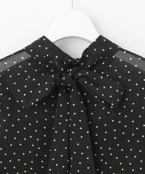 Feroux(フェルゥ)の「【セットアイテム】ドット楊柳 シアー ブラウス×イレヘム スカート(ドレス・レディース・ホワイト系1/ブラック系1・1/2)」の9枚目の写真