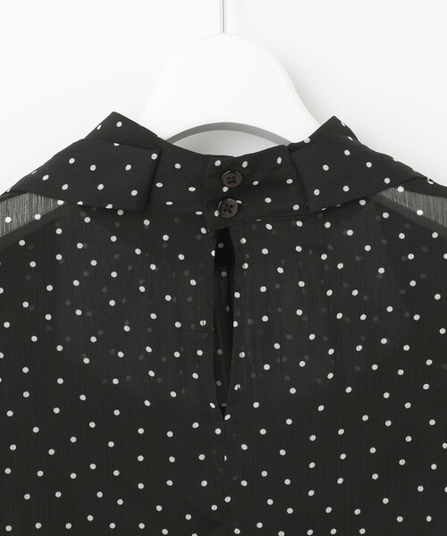 Feroux(フェルゥ)の「【セットアイテム】ドット楊柳 シアー ブラウス×イレヘム スカート(ドレス・レディース・ホワイト系1/ブラック系1・1/2)」の10枚目の写真