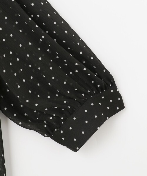 Feroux(フェルゥ)の「【セットアイテム】ドット楊柳 シアー ブラウス×イレヘム スカート(ドレス・レディース・ホワイト系1/ブラック系1・1/2)」の11枚目の写真