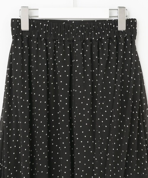 Feroux(フェルゥ)の「【セットアイテム】ドット楊柳 シアー ブラウス×イレヘム スカート(ドレス・レディース・ホワイト系1/ブラック系1・1/2)」の17枚目の写真