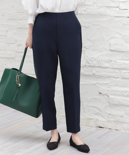 Honeys（ハニーズ）の「イージーテーパードパンツ（スラックス・レディース・ブラック/ダークグリーン/ベージュ/ネイビー/ピンク系その他/マスタード・LL/S/M/L）」の4枚目の写真