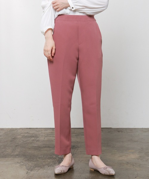 Honeys（ハニーズ）の「イージーテーパードパンツ（スラックス・レディース・ブラック/ダークグリーン/ベージュ/ネイビー/ピンク系その他/マスタード・LL/S/M/L）」の6枚目の写真