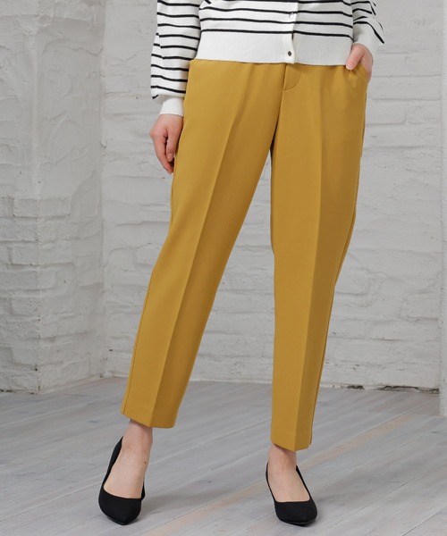 Honeys（ハニーズ）の「イージーテーパードパンツ（スラックス・レディース・ブラック/ダークグリーン/ベージュ/ネイビー/ピンク系その他/マスタード・LL/S/M/L）」の5枚目の写真