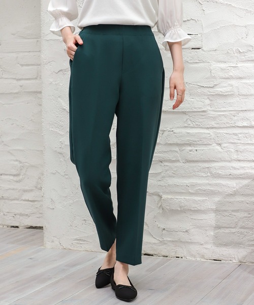 Honeys（ハニーズ）の「イージーテーパードパンツ（スラックス・レディース・ブラック/ダークグリーン/ベージュ/ネイビー/ピンク系その他/マスタード・LL/S/M/L）」の3枚目の写真