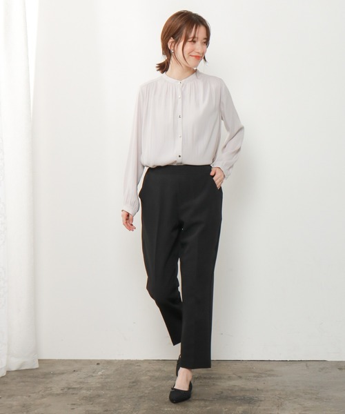 Honeys（ハニーズ）の「イージーテーパードパンツ（スラックス・レディース・ブラック/ダークグリーン/ベージュ/ネイビー/ピンク系その他/マスタード・LL/S/M/L）」の16枚目の写真