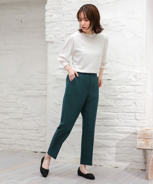 Honeys（ハニーズ）の「イージーテーパードパンツ（スラックス・レディース・ブラック/ダークグリーン/ベージュ/ネイビー/ピンク系その他/マスタード・LL/S/M/L）」の13枚目の写真