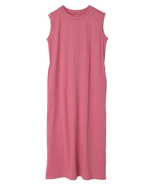 Green　Parks（グリーンパークス）の「汗染み防止 ノースリーブワンピース（ワンピース・レディース・グレー/ピンク/ブルー・FREE）」の5枚目の写真