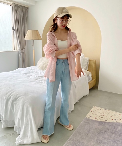 one after another NICE CLAUP（ワンアフターアナザーナイスクラップ）の「フラットソールPVCサンダル（サンダル・レディース・オフホワイト/キャメル・SMALL/MEDIUM/LARGE）」の7枚目の写真