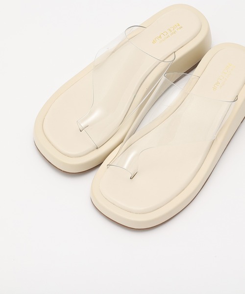 one after another NICE CLAUP（ワンアフターアナザーナイスクラップ）の「フラットソールPVCサンダル（サンダル・レディース・オフホワイト/キャメル・SMALL/MEDIUM/LARGE）」の16枚目の写真