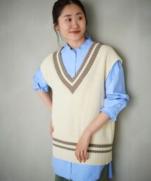 le.coeur blanc | チルデンアゼ編みニットベスト(ニット/セーター)