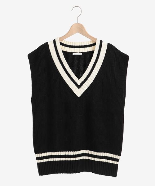 le.coeur blanc（ルクールブラン）の「チルデンアゼ編みニットベスト（ニット/セーター・レディース・ブラック/アイボリー・38）」の20枚目の写真